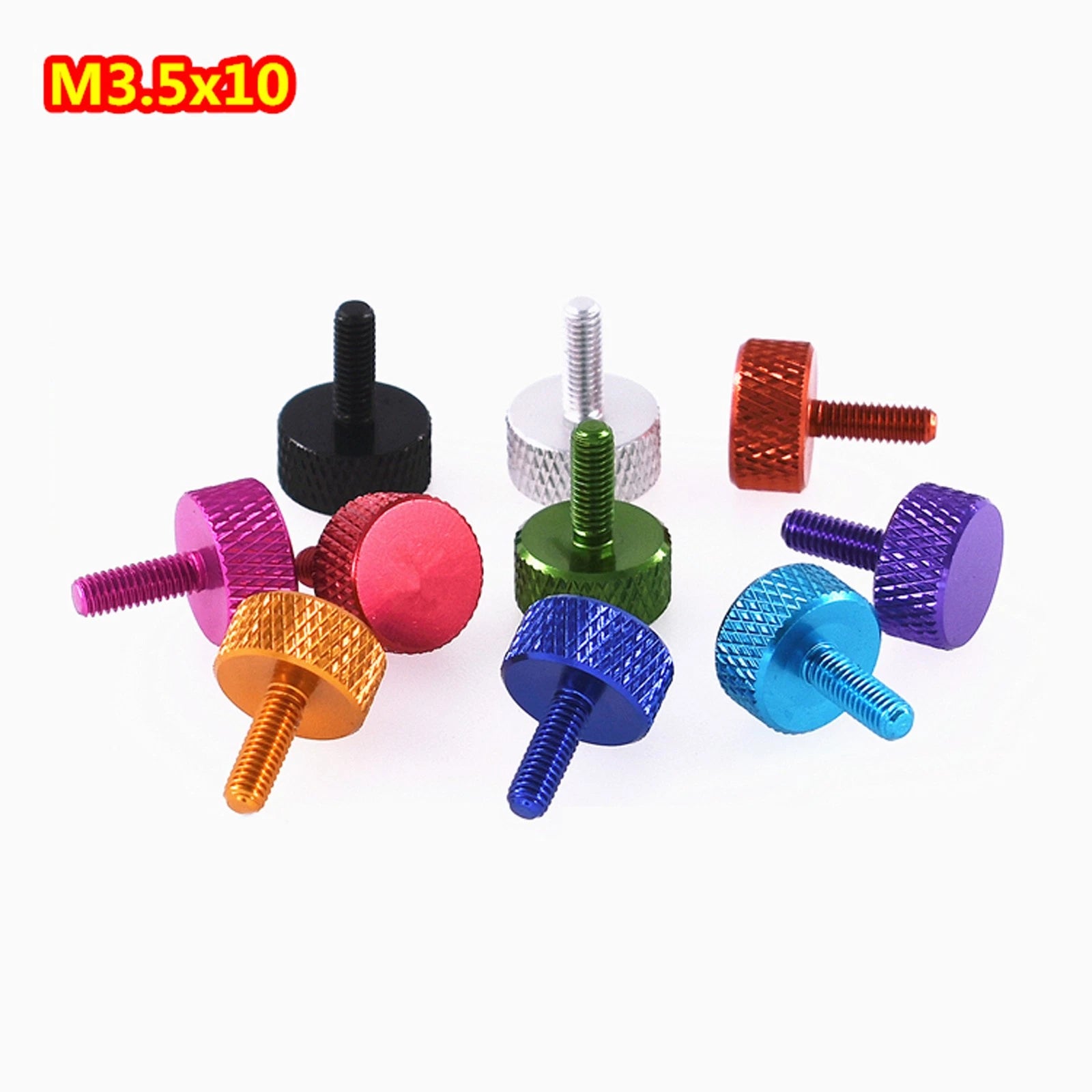 M3 / M3.5 Knurled Thumb Screws – Anodized Aluminum Alloy Round Knob Bolts