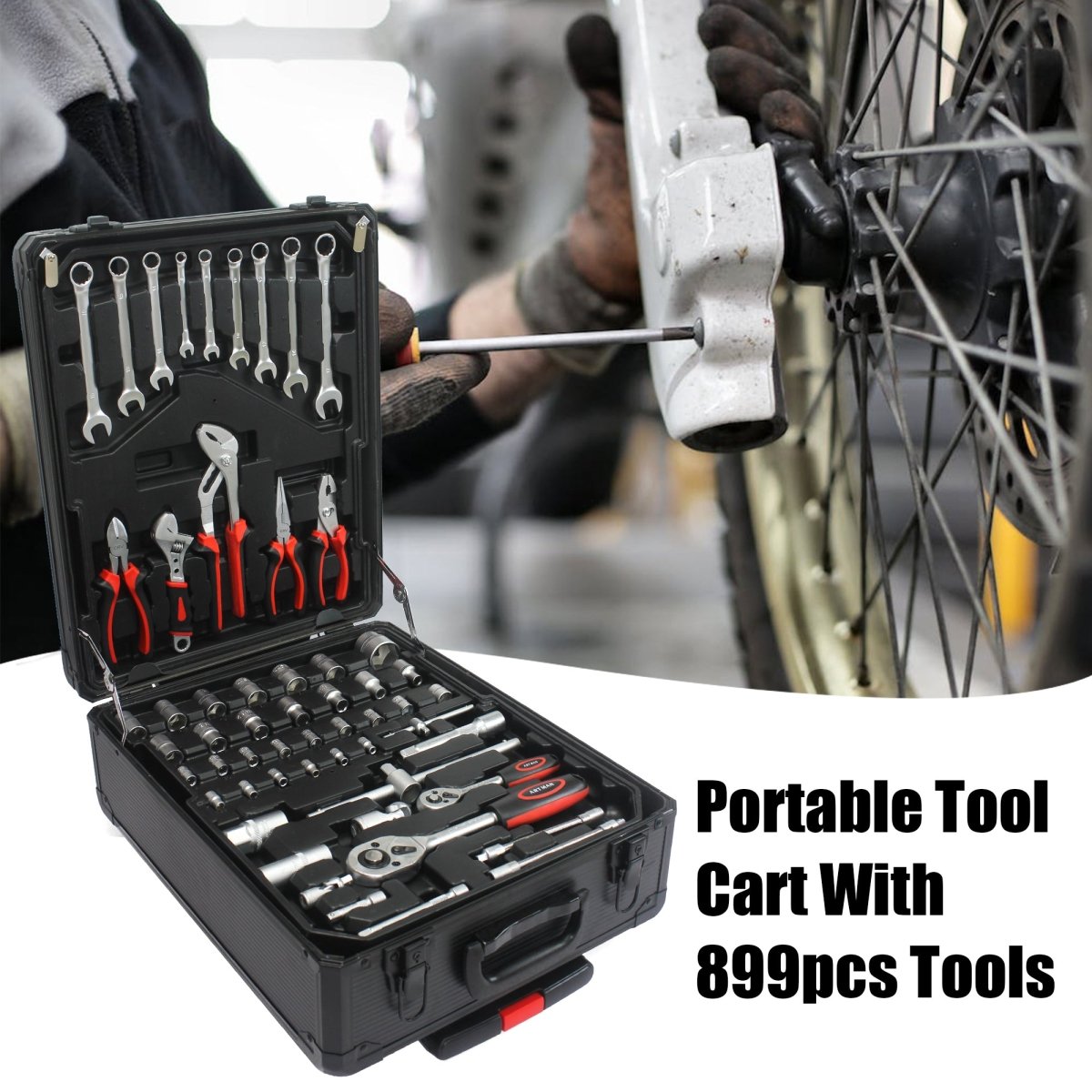 899pc Professional Tool Kit with Storage Case | Complete Workshop Set - HomeDIYer