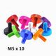 M5×10 Aluminium Anodised Knurled Thumb Screws Hand Grip Knob Bolts PC Case DIY