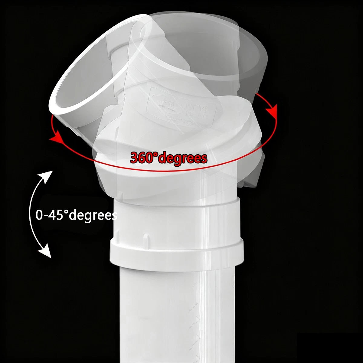 Rotating Elbow Pipe Fitting PVC Fittings Adjustable Connector Universal Joint