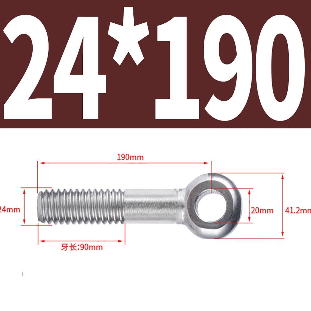 M5 - M24 A2 304 Stainless Steel Partially Threaded Forged Eye Bolts with Rings for Wire Rope & Hanging - HomeDIYer