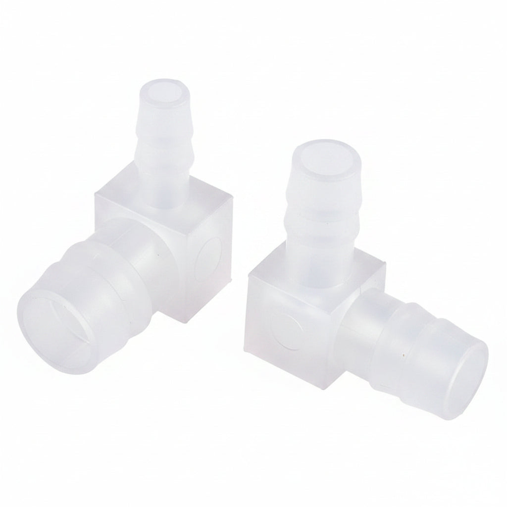 Plastic 90 Degree Elbow Barbed Hose Joiner Reducer Connector L-type Pipe Water