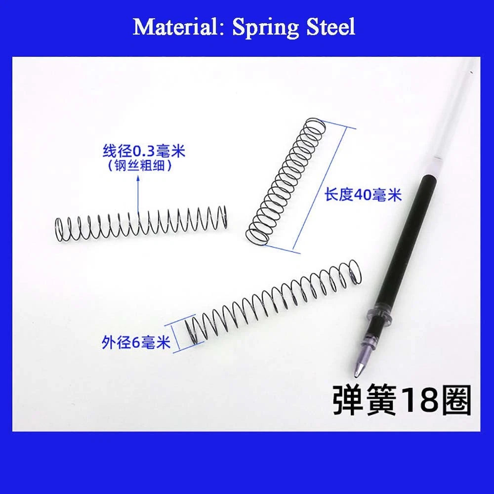 Spring Steel Small Compression Spring 0.2/0.3/0.4mm Wire Diameter 3-50mm Length