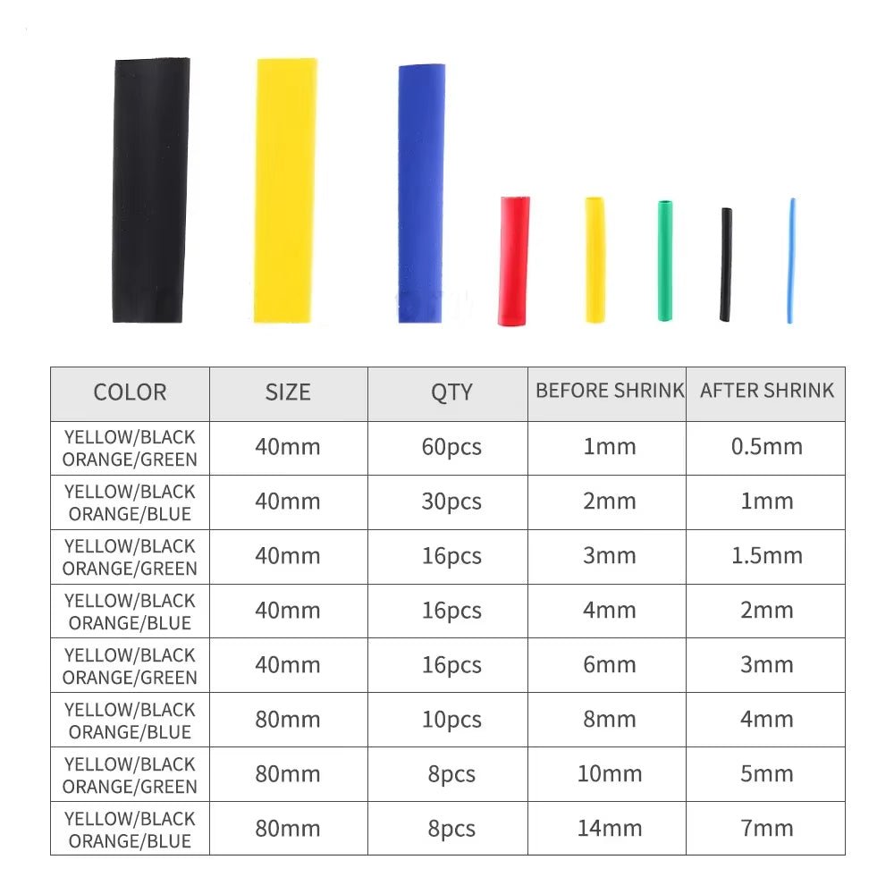 Insulated Heat Shrinkable Tubing Data Cable Home Sleeve 164PCS Colorful Protection Repair Electrician Wire Thermoplastic Tubing - HomeDIYer