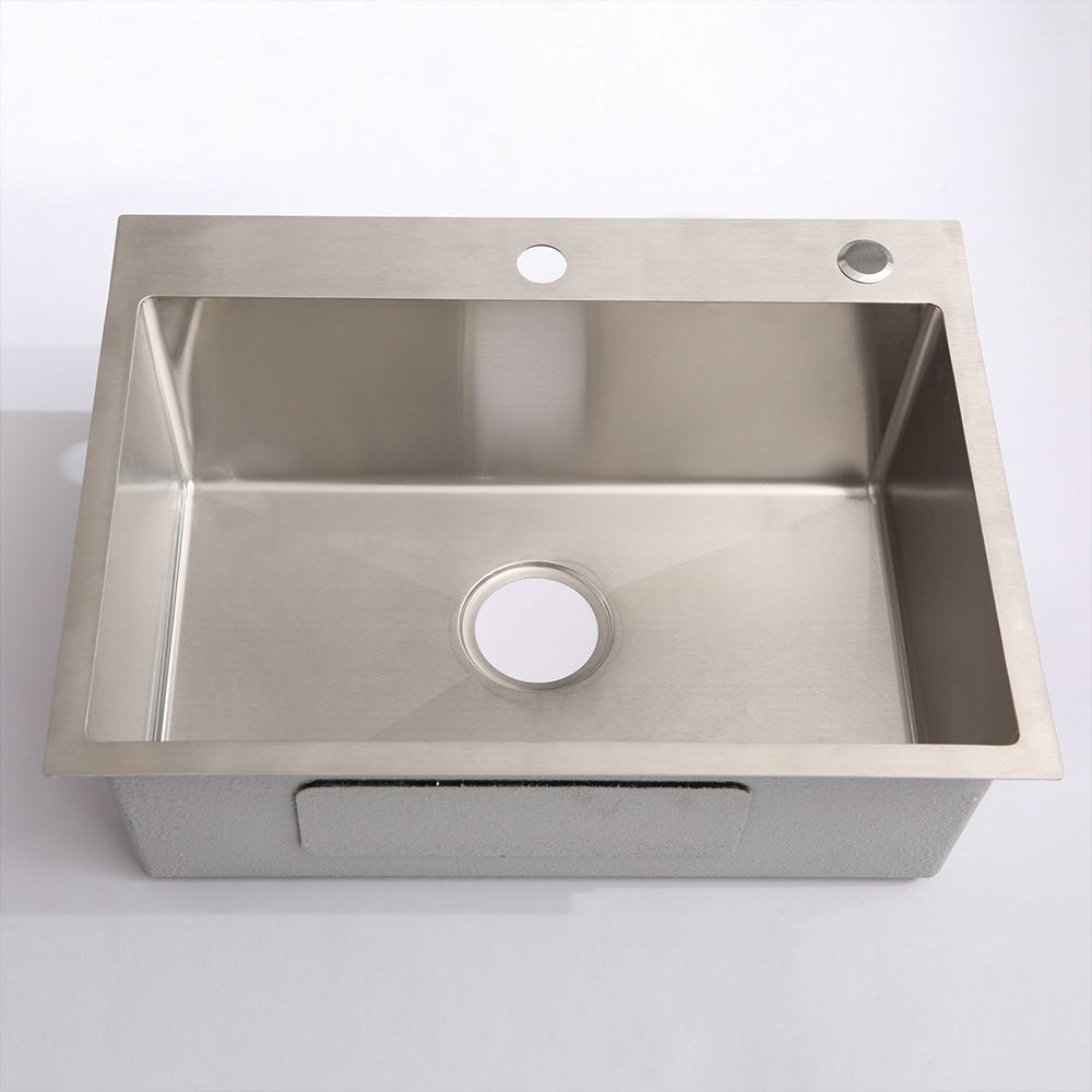 24in Stainless Steel Washing Sink w/ Faucet Hoses and Drain Head Only(Update) - HomeDIYer