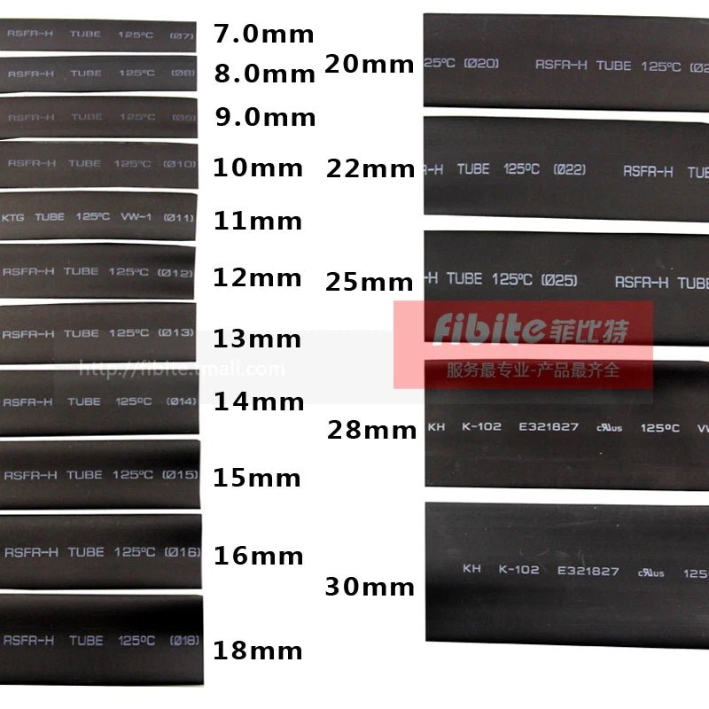 Heat Shrink Tubing – Dia. 1mm to 50mm, Wire Sleeve for Electrical & DIY Projects - HomeDIYer
