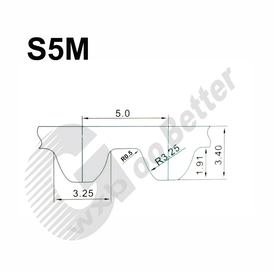 S5M Timing Belt 10mm Wide Closed Loop Synchronous Belt | 700–4000mm