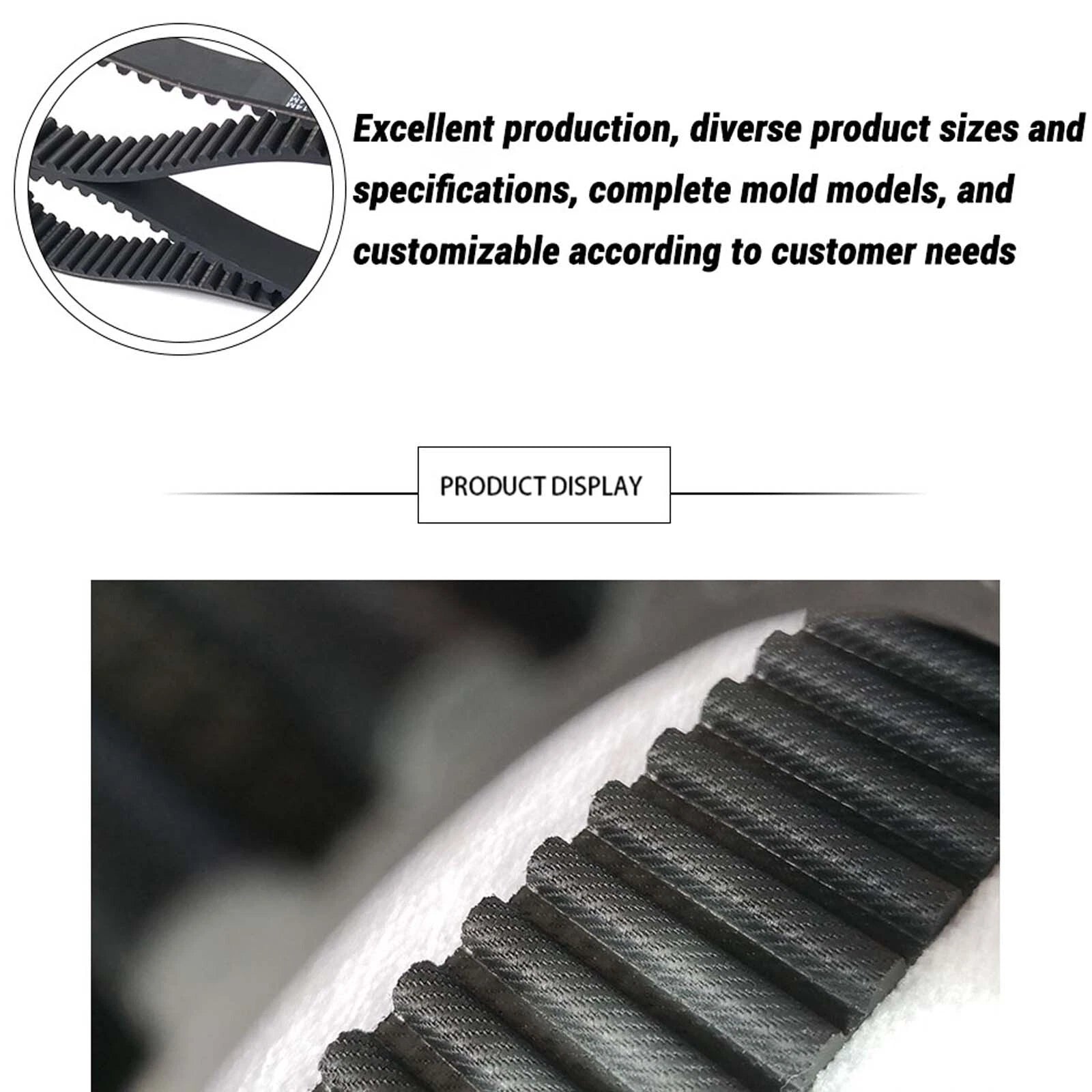 Open-End Timing Belt — 2GT S2M 3M 5M 8M MXL XL L | 6–30mm Wide, Cut to Length