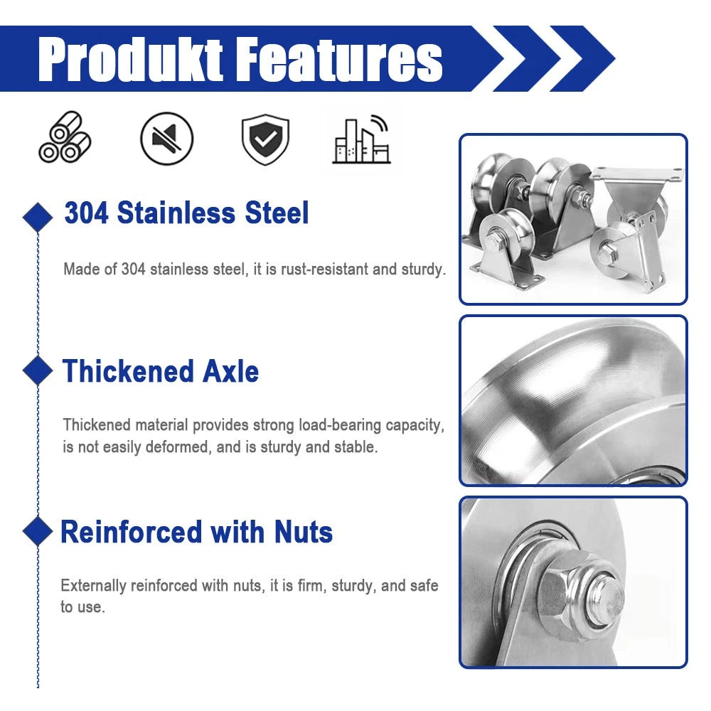 48 58 68 Pulley U V H Groove Shape Roller Wheels Idler Pulley Wheel Crane Roller