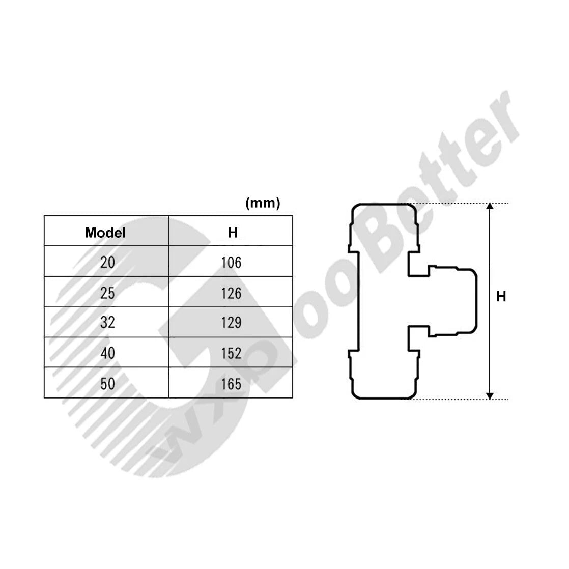 PVC Tee Connectors White Φ20mm Φ25mm~Φ50mm Fittings Union Connectors Lengthened