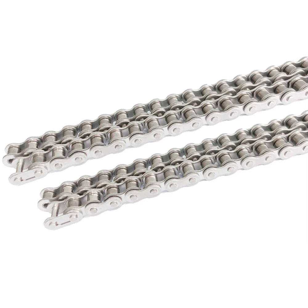 304 Stainless Double row Steel Drive Chain 1.524m 06B/08B/10A/12A-2 roller chain