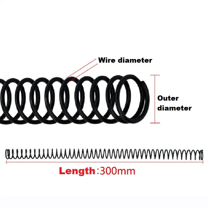 Length 300mm Compression Spring Pressure Springs Wire Dia 0.3mm-5.0mm OD 3-40mm