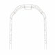 Metal Garden Arch 74.4x98.4in Cream White Galvanized Powder-Coated Climbing Plants Rose Arbor Trellis