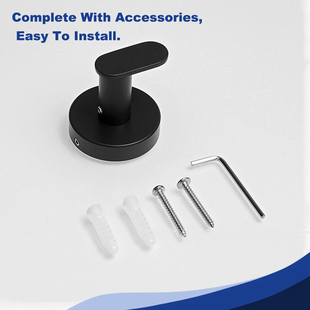 Coat Robe Hooks Stainless Wall Mount Door Hanger Bathroom Towel Black Multi-Type