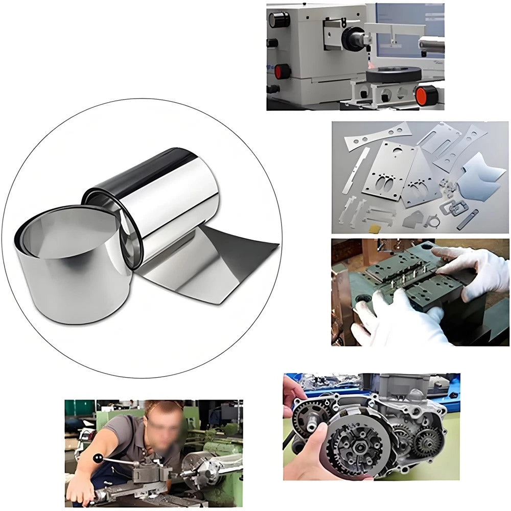 1M 304 Stainless Steel Band Sheet Foil Thin Steel Plate Strip 0.005-0.5mm Thick
