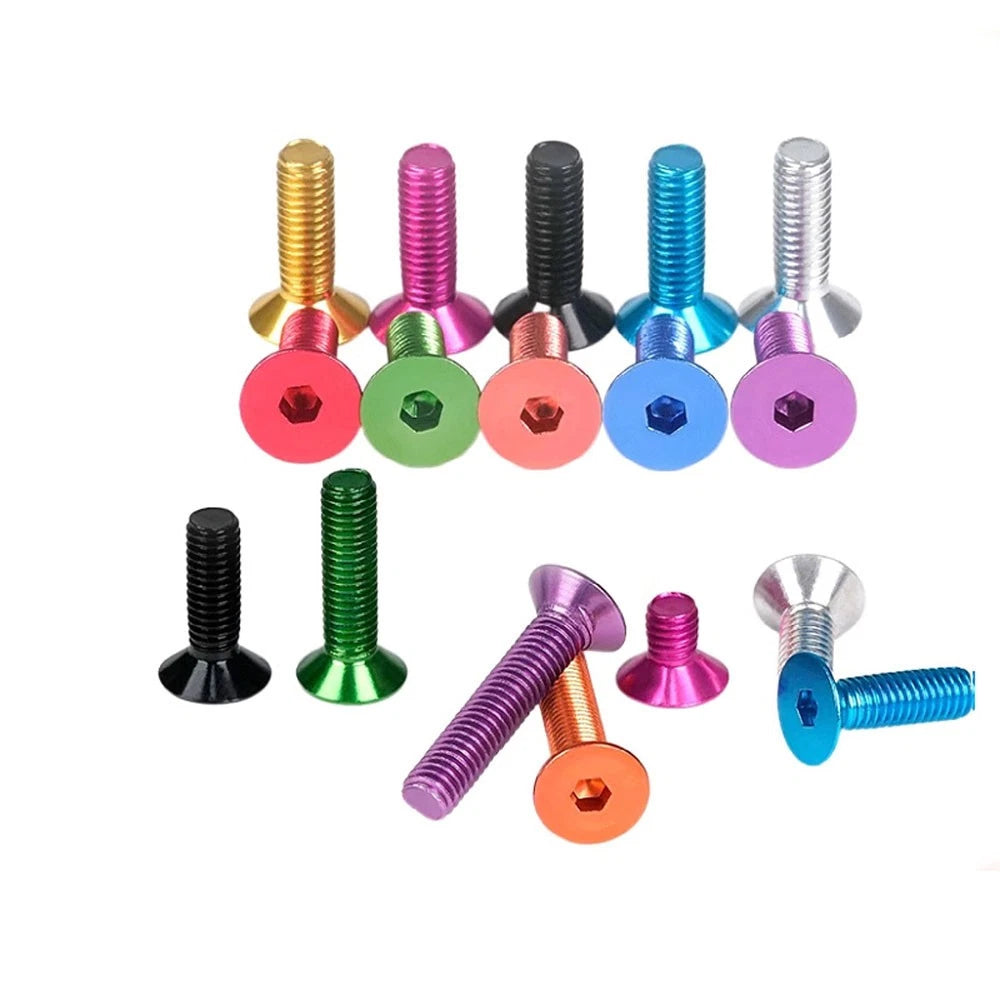 M3.5 / M4 Countersunk Hex Socket Screws — Anodized Aluminum Alloy, 10 Colors