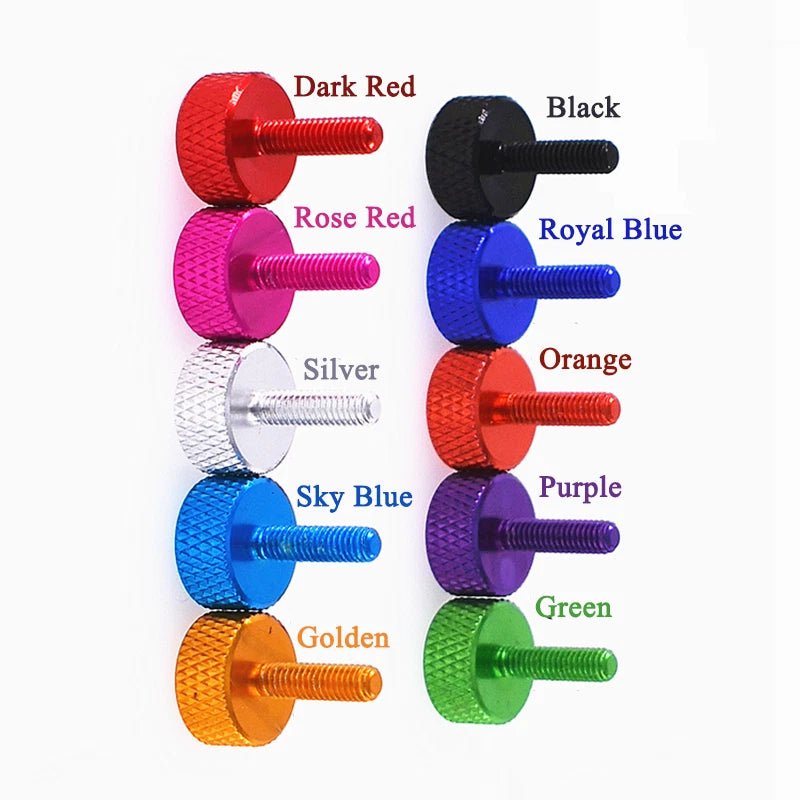 M3x25mm Aluminum Knurled Thumb Screws Anodized 10 Colors - HomeDIYer