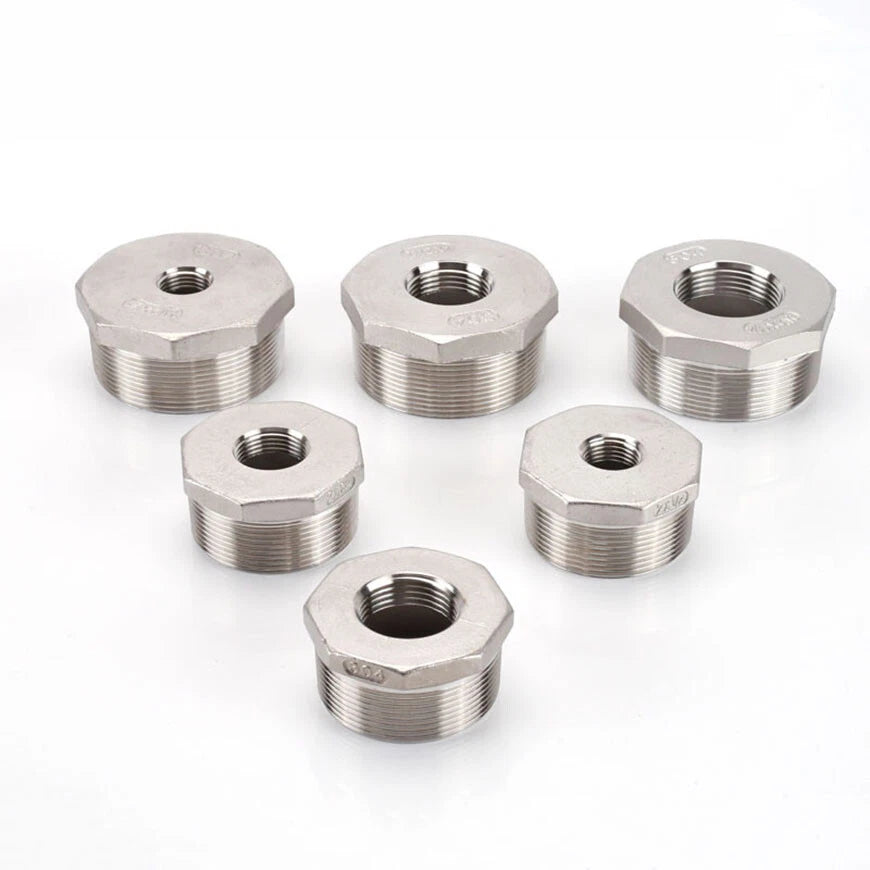 BSP Male to Female Reducing Bush — Stainless Steel Pipe Fitting Adapter