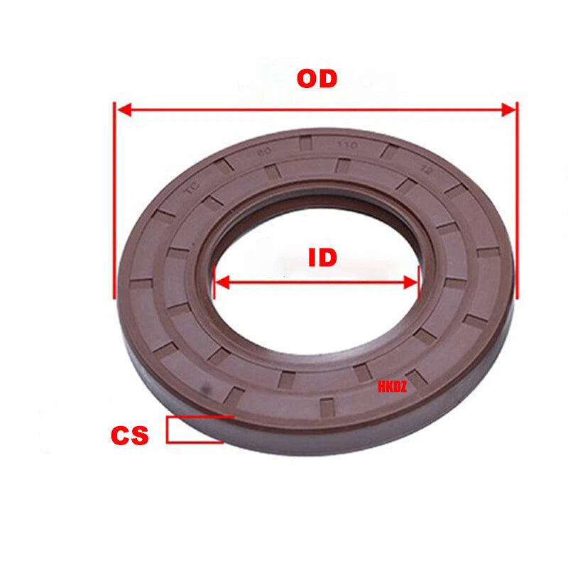 FKM Rubber TC Oil Seal Double Lip Rotary Shaft Seal ID 18–480mm