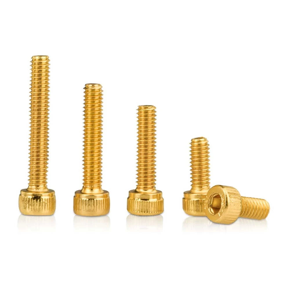 Titanium‑Coated Socket Head Cap Screws – Carbon Steel, M2 to M5, Fully Threaded