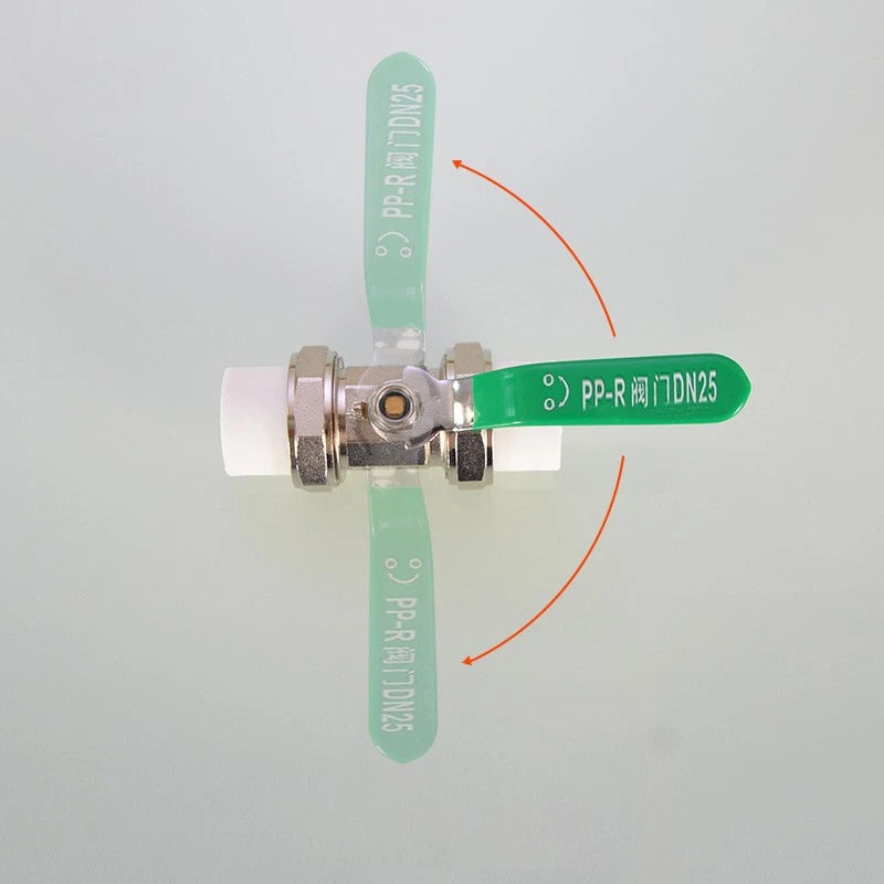PPR Brass Ball Valves & Pipe Fittings 20–63mm | Green Handle | Multiple Types