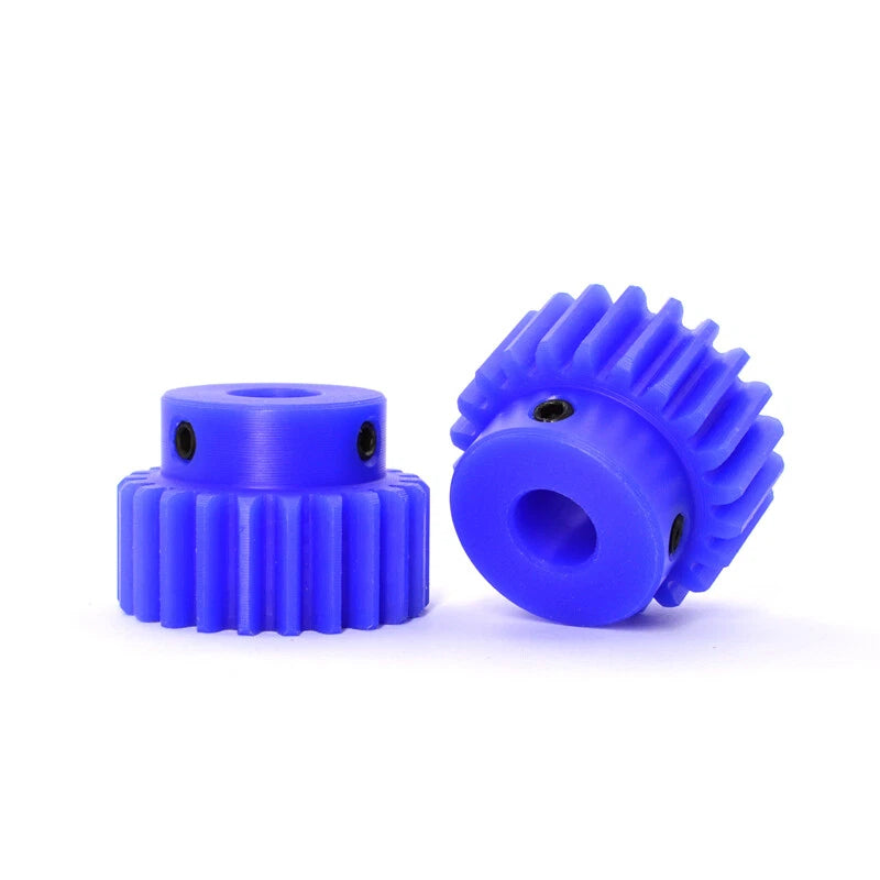 Blue Nylon Spur Gears 1/1.5/2/3Mod Transmission Gear 12-60T With Step Motor Gear
