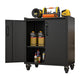 Heavy-Duty Metal Garage Storage Cabinet with Wheels - Sturdy and Durable Tool Storage Cabinet for Garage, Office, and Home Organizer Solutions