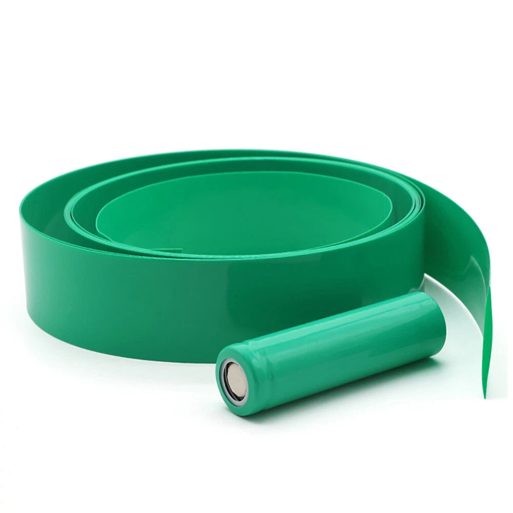 Green PVC Heat Shrink Tubing for RC Battery Packs — 7mm to 333mm Wide