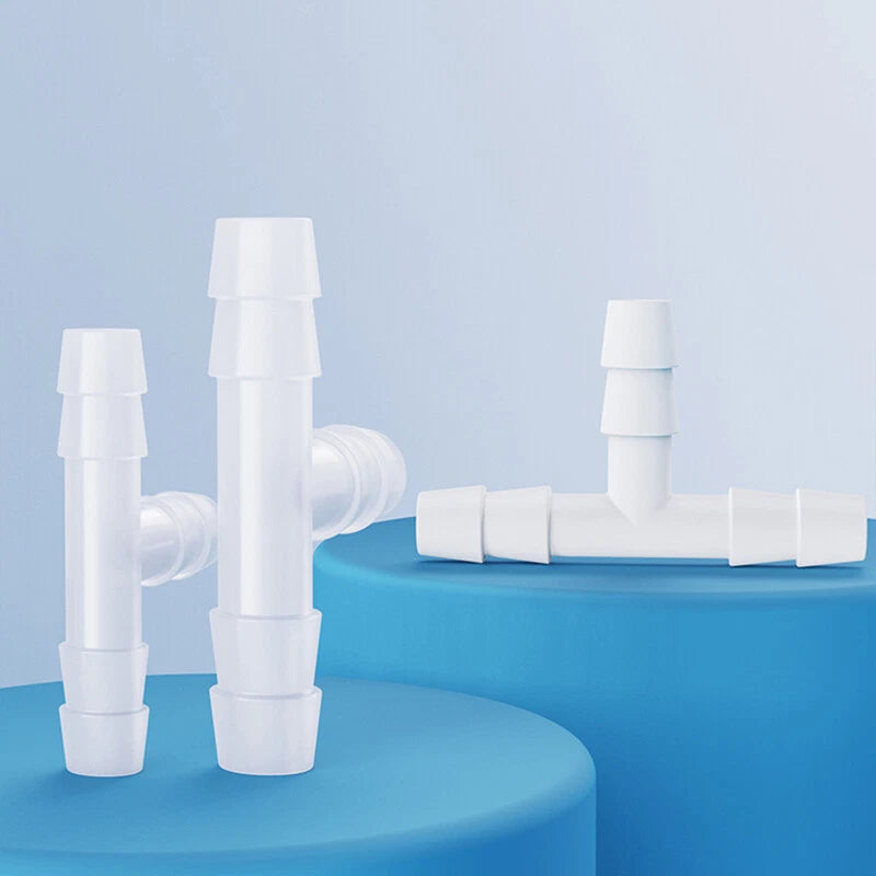 Plastic T-Type Barb Reducing Hose Fitting | 3-Way Tube Connector 1.6mm–14mm