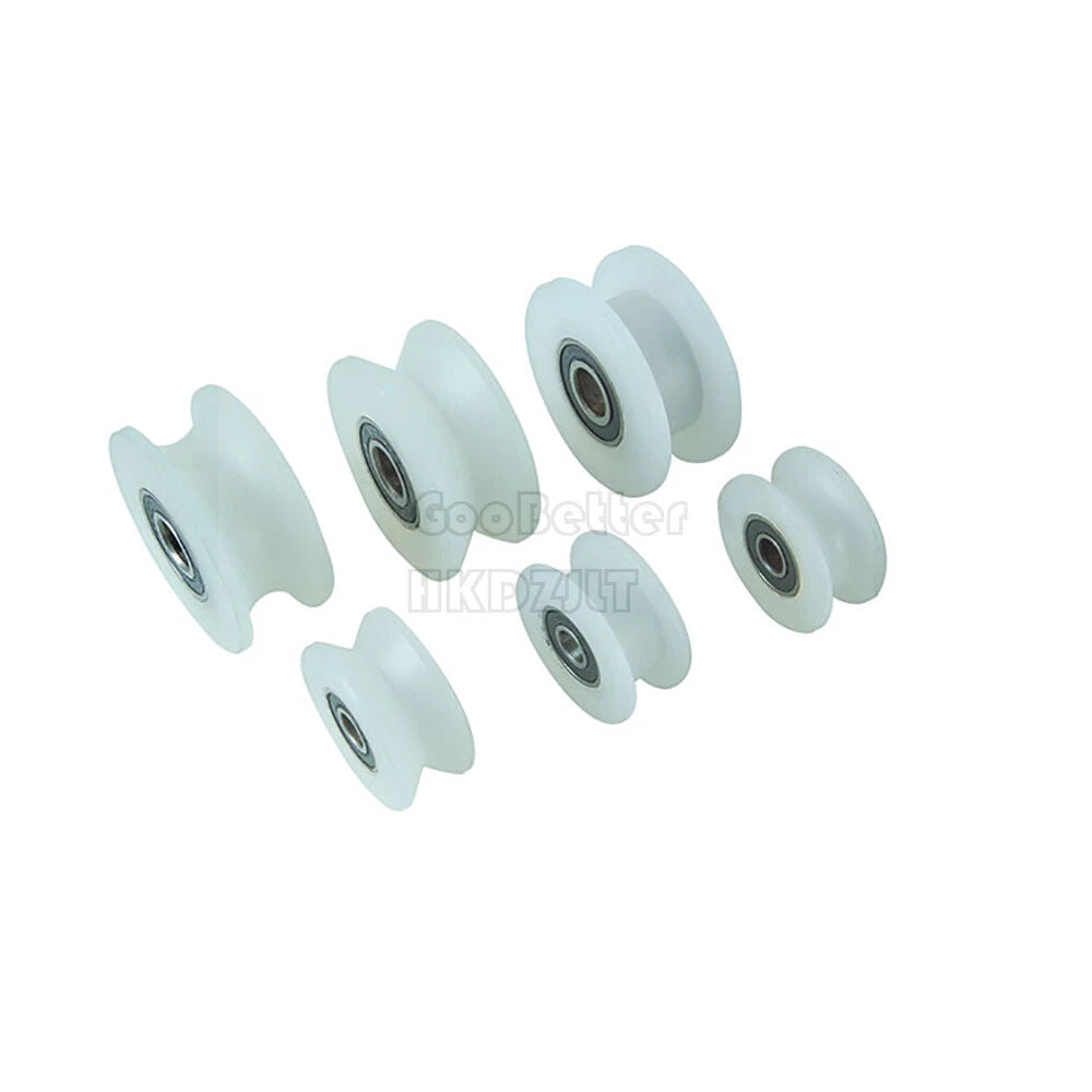 U-V-H Groove Nylon Pulley Wheel Bearing Embedded Guiding Rail Sliding Door