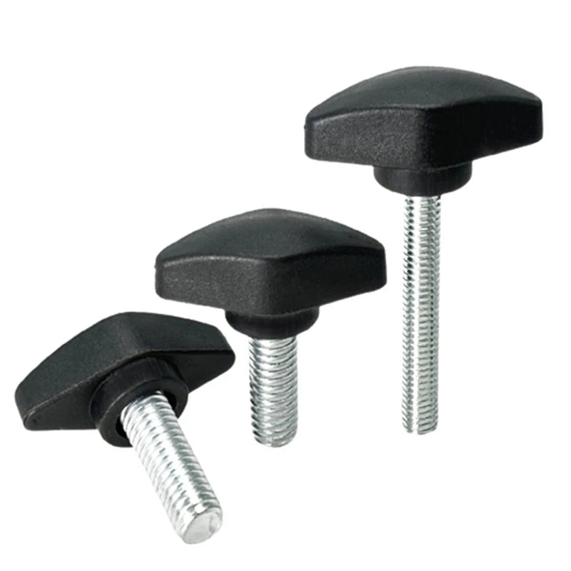 Tee Wing Knobs Thumb Screws M8 M10 Standard Male Thread Plastic T Knobs D=55mm