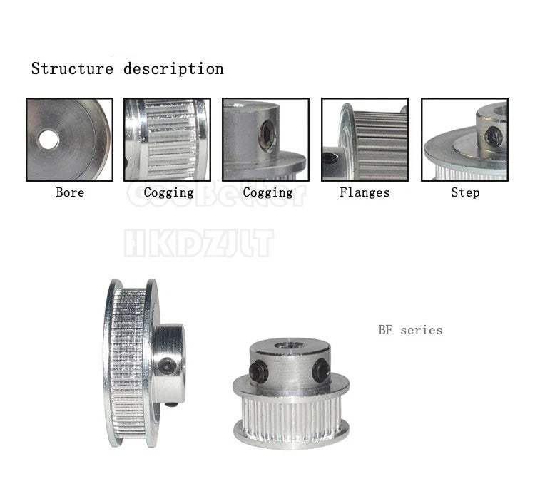GT2 6 mm Timing Belt Pulleys 32 Teeth 5 - 10 mm Bore Synchronous Wheel Printer