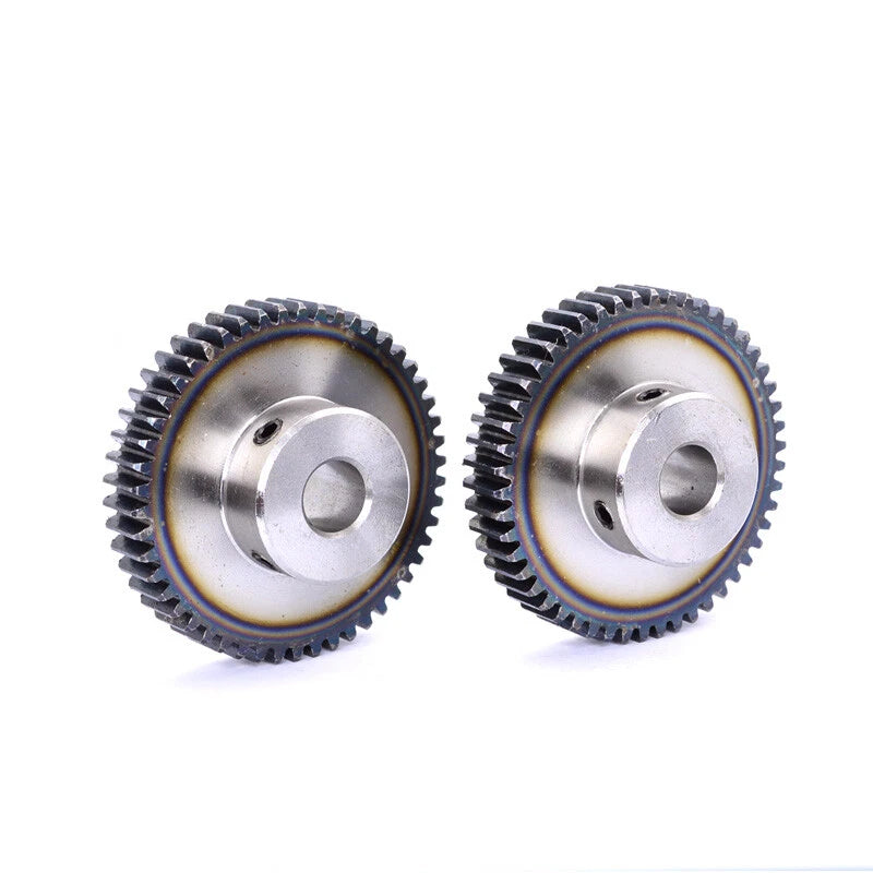 Module 1 Motor Gear 12-52Teeth 45# Steel Material Blackening Spur Gear With Step