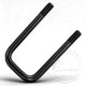 Black Square U-Bolts 304 Stainless Steel Fixing Clamp — M6 M8 M10