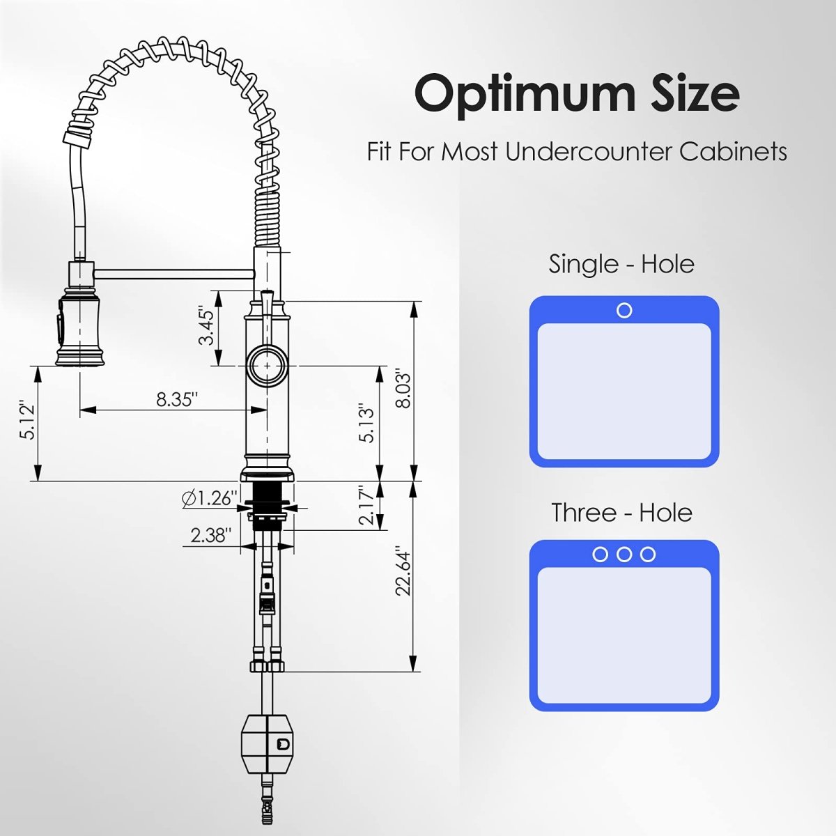 Kitchen Faucet - Spring Kitchen Sink Faucet with 3 Modes Pull Down Sprayer, Single Handle&Deck Plate for 1or3 Holes, 360° Rotation, Spot Resist Stainless Steel No Lead for RV Bar Home - HomeDIYer