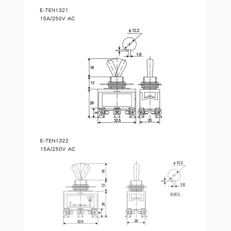 Mini Toggle Switch — ON-OFF / ON-ON / ON-OFF-ON, 2 3 4 6 Pin, for Dashboard & DIY Projects