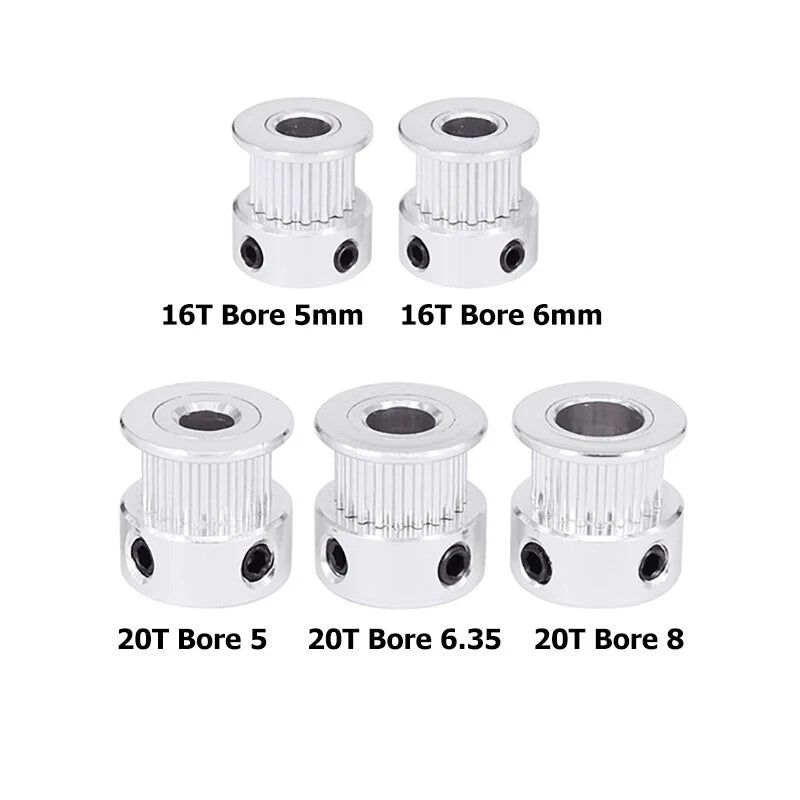 2GT 16T-40T Timing Belt Pulley Synchronous Aluminium 3D Printer Extruder Gear
