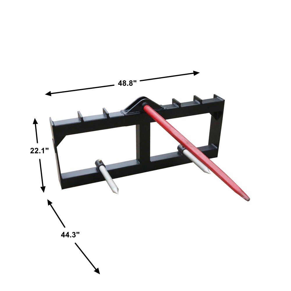 Landy Attachments 43'' Hay Spear Skid Steer Quick Tach - HomeDIYer