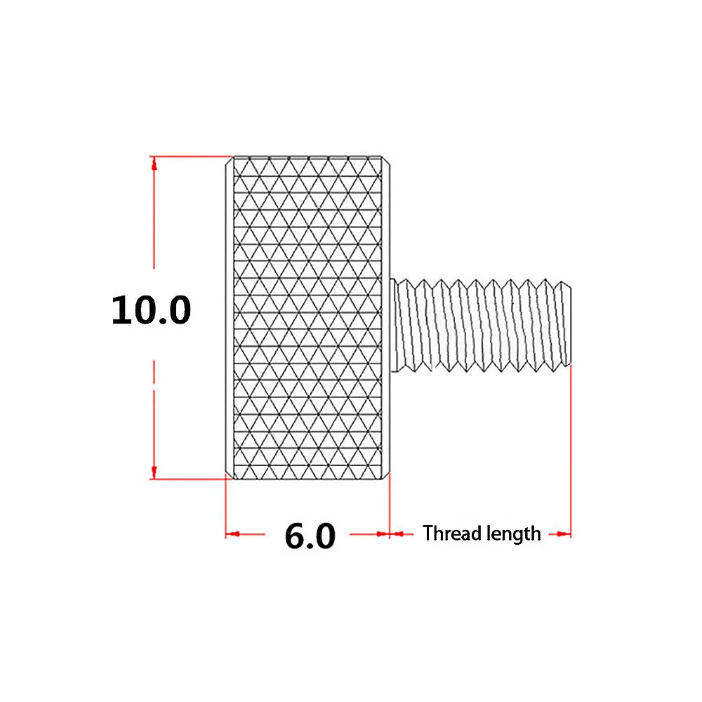 M3 Knurled Thumb Screws – Aluminium Mesh Hand Grip Knob Bolts, 35/40mm Thread Lengths (Anodised Colours) - HomeDIYer