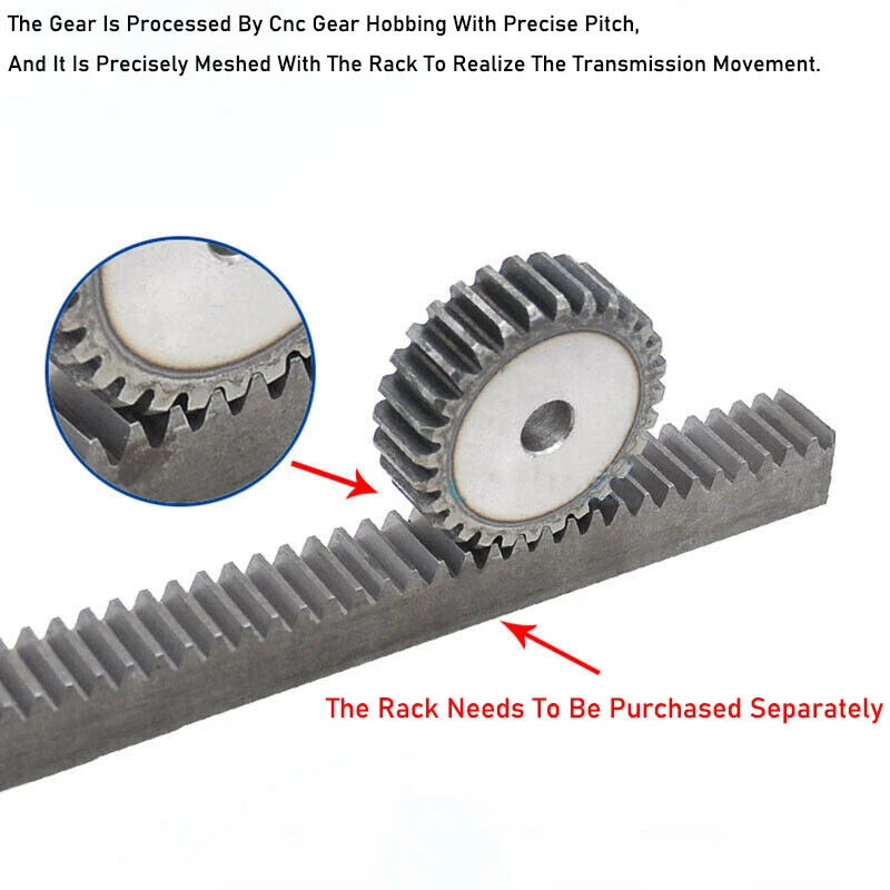 1-2.5 Modul Steel Spur Gears Pinion Gear Thick 10-25mm 10-150 Teeth  For 3D CNC