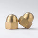 M3-M20 Solid Brass Cap Nuts – Brass Cover Screw Nuts & Decorative Dome Caps, Hex Acorn Nuts (Untreated Natural Finish)
