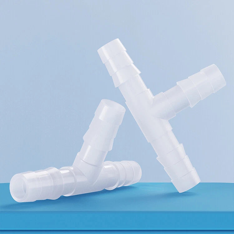 T-Type Three Way Plastic Barbed Hose Connector — Equal Tube Joiner Fitting