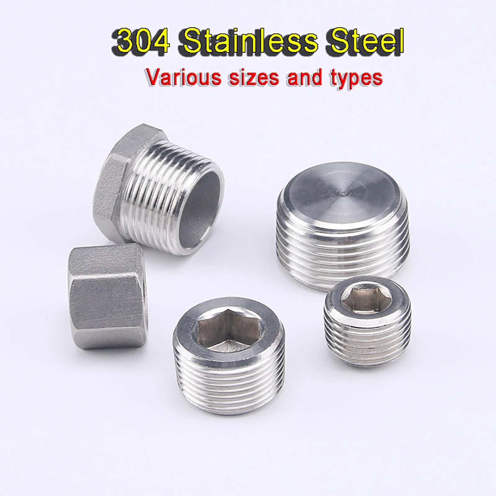 Stainless Steel BSP Pipe Fittings – Socket Plug, Hex Plug & Hex Cap 1/4" to 2"