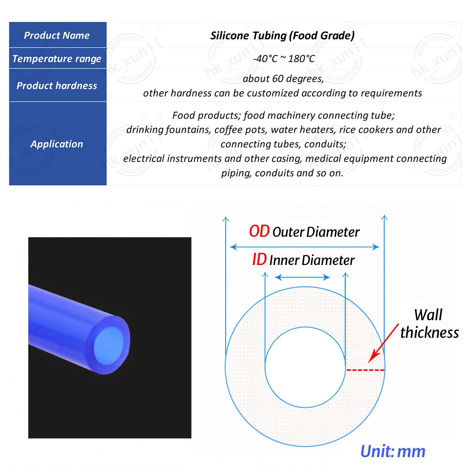 Food Grade Silicone Tube — Flexible High-Temp Rubber Hose, Multi-Size & Color