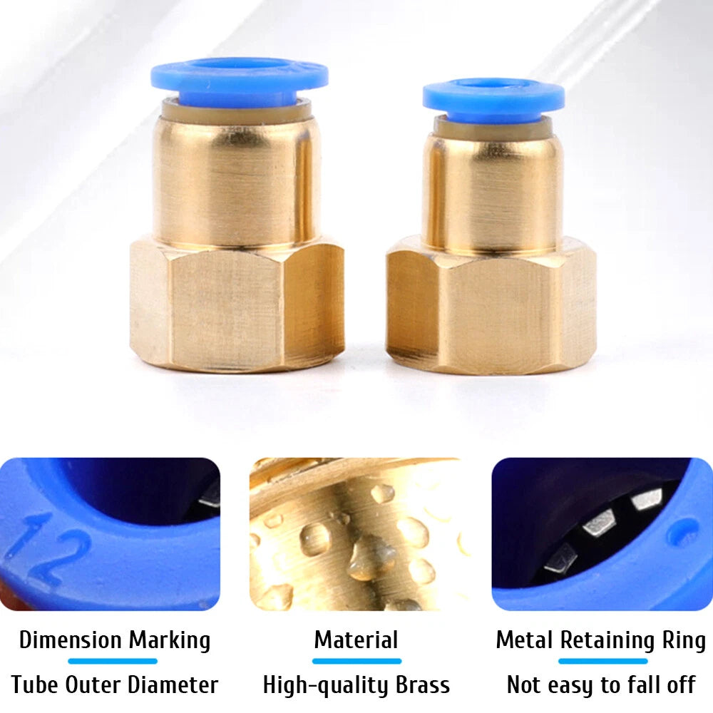 PCF Series Pneumatic Push-In Female Stud Straight Fittings | Air Line Hose Connector