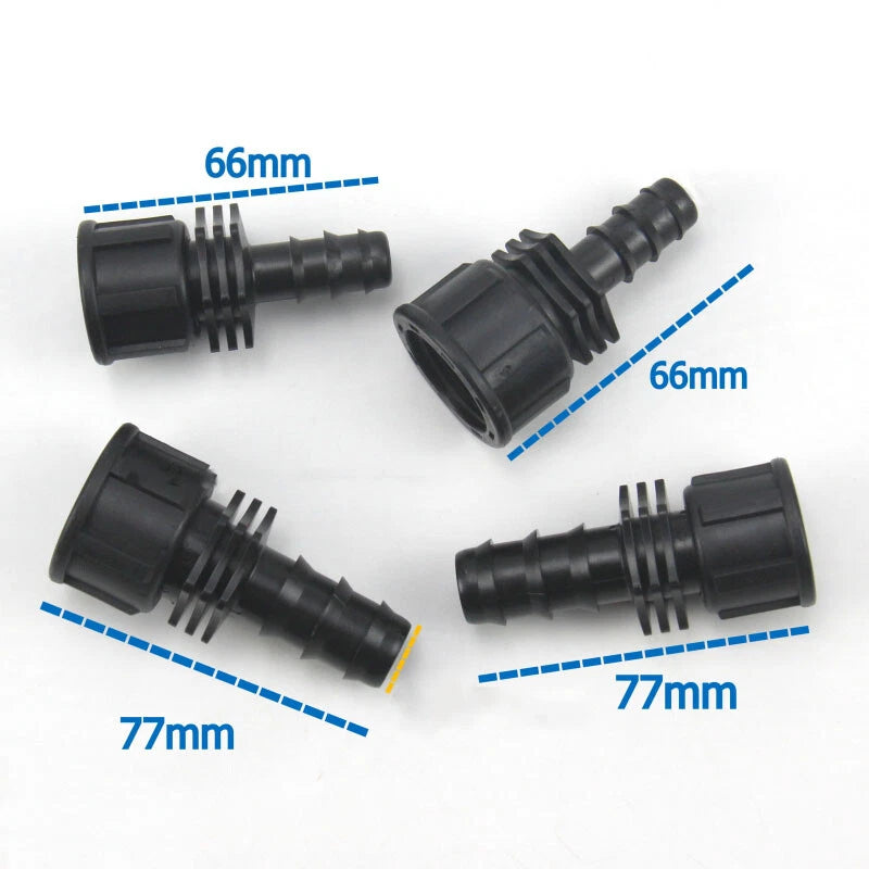 Internal Thread Straight Joint Tube Hose Pipe Plastic Tube Connector 13mm 16mm