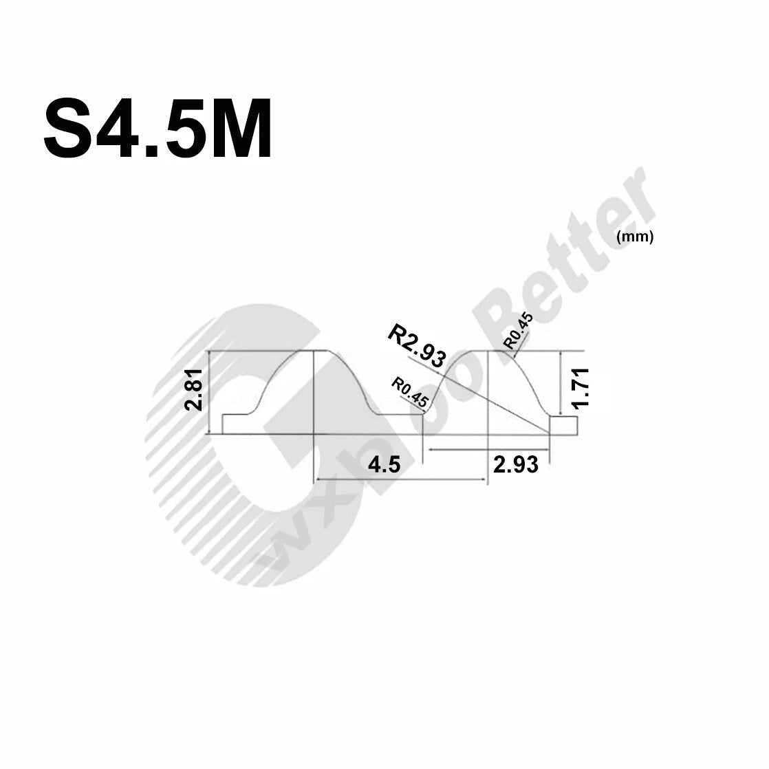 S4.5M Timing Belt 10mm Wide Closed Loop Synchronous Belt for Pulleys — 180mm to 905mm
