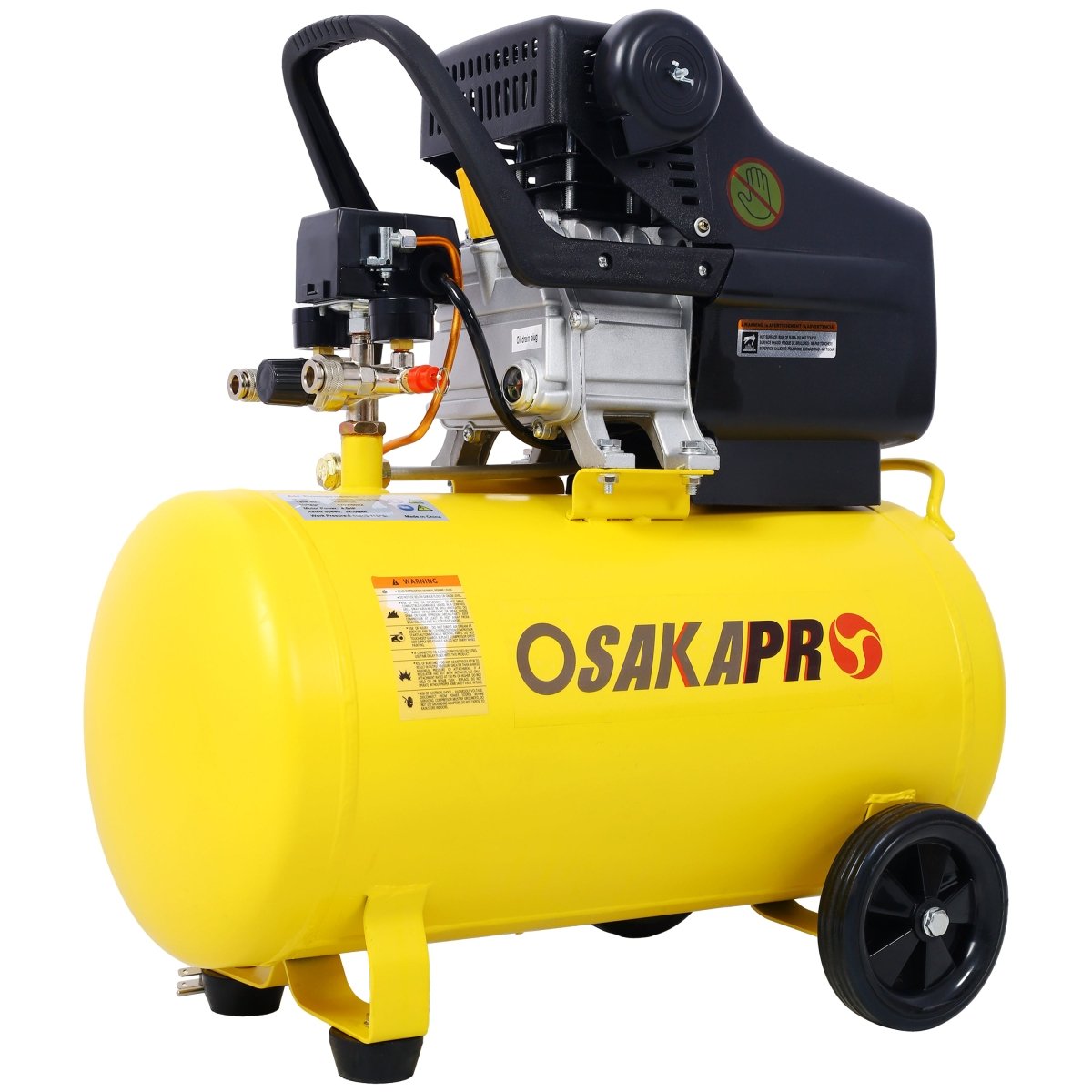 4.5HP Portable 13 Gallons Oil - Lubricated Air Compressor Tank Ultra Quiet Horizontal Tank Adjustable Pressure with Built - in Wheel - HomeDIYer