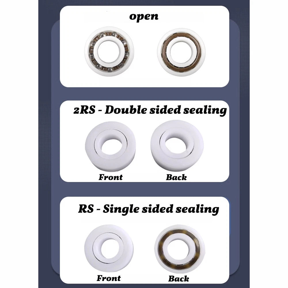 POM Plastic Bearing Glass Ball-Deep Groove Ball Bearings Various Sizes
