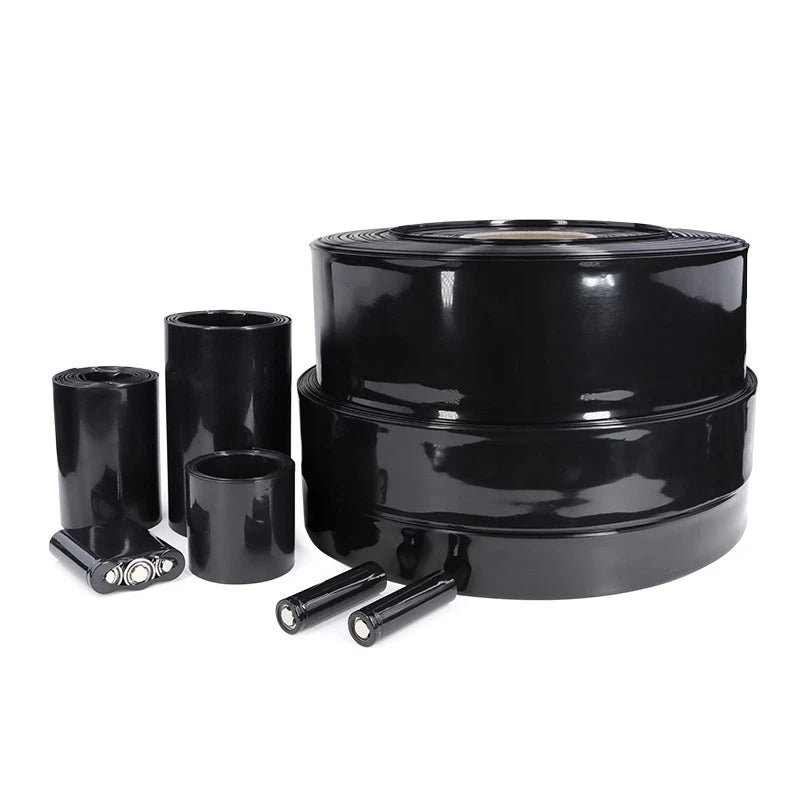 PVC Heat Shrink Tubing Black Wrap Sleeve — 7mm to 285mm, Battery & Wire Insulation
